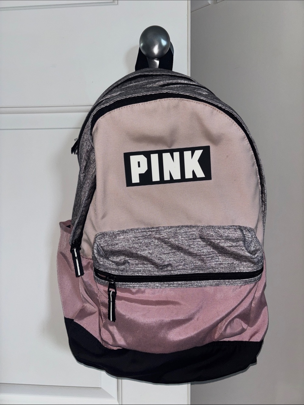 PINK Victoria's Secret Two-Tone Pink and Gray Men's Backpack
